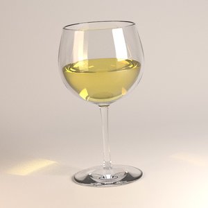 3ds max alcoholic drink white