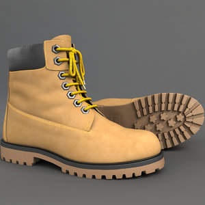 realistic boots 3d model