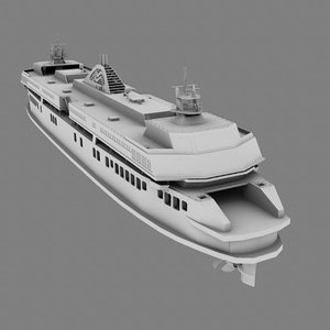 3d model ferry boat