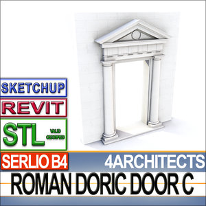 obj roman doric door stl