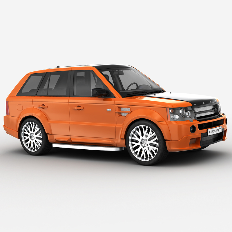 realistic range rover sport 3d model