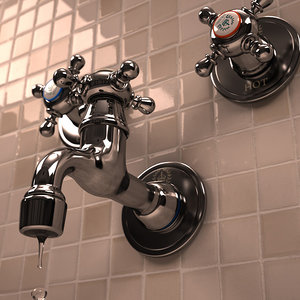 wall mount faucet 3d max