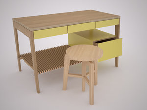 3d model mint desk 2