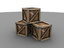3d wood crate model