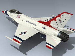 3d f-16c thunderbirds 2012 model