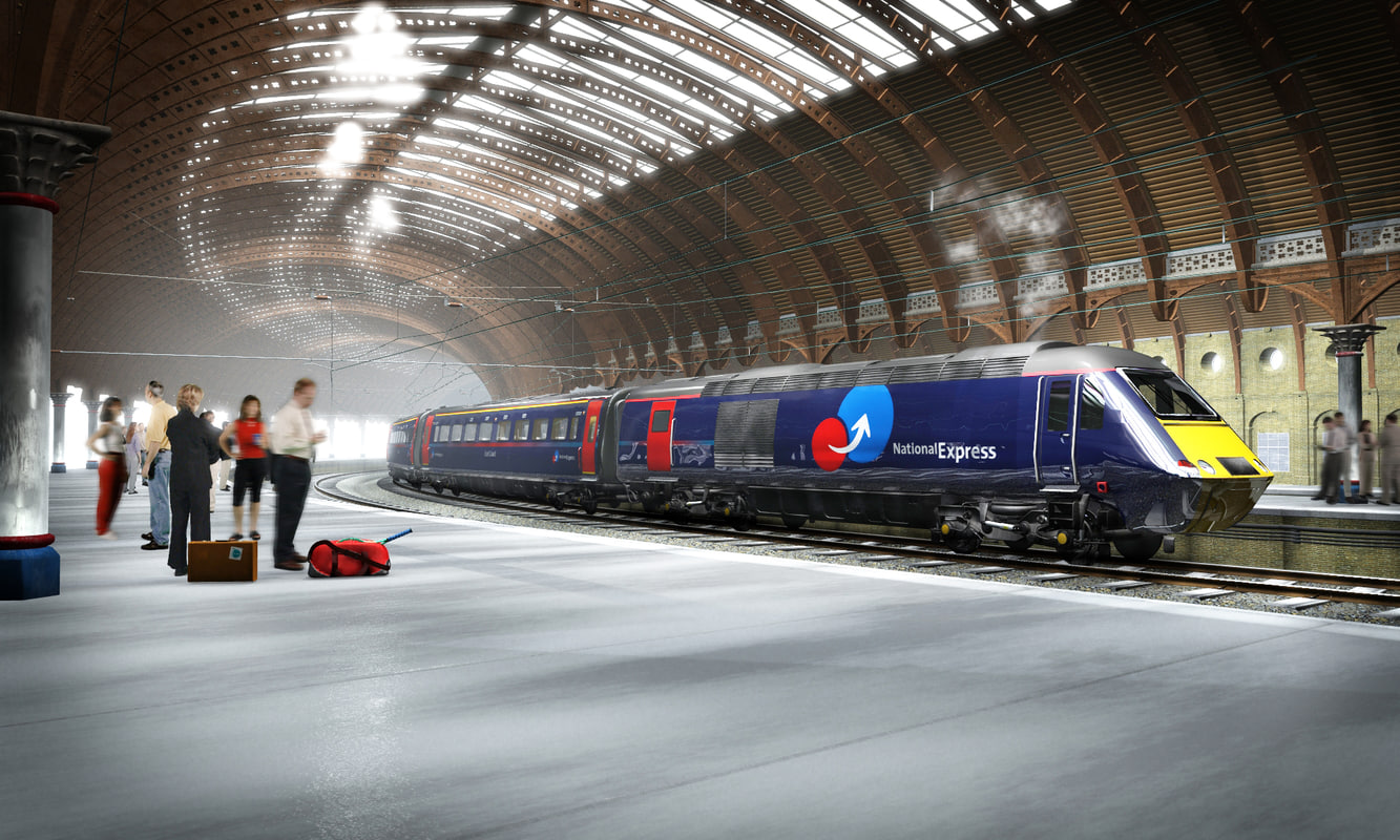 uk passenger train 3d model