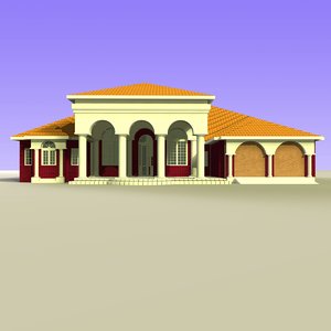 house classical modeled 3d model