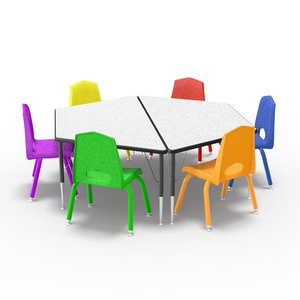 3d model desk chairs