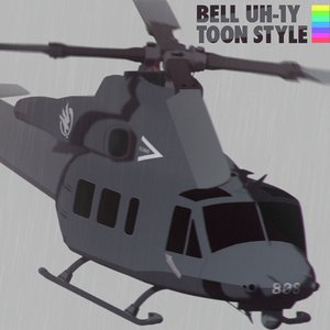 bell uh-1y toon style 3d model