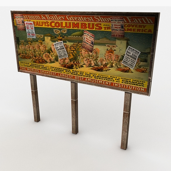 old wood billboard max