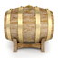 wooden wine barrel obj