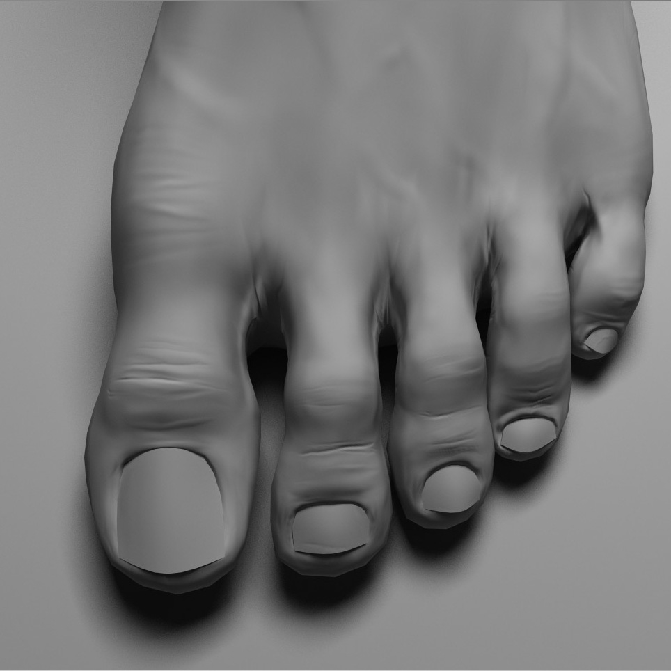 human foot 3d obj