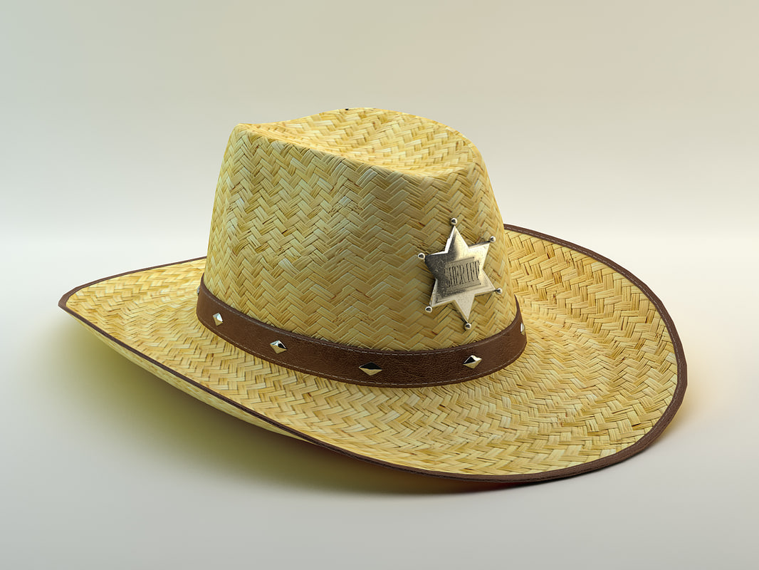 3d-model-of-hat-straw-cowboy