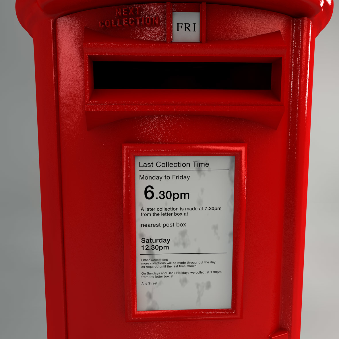 red post box toy
