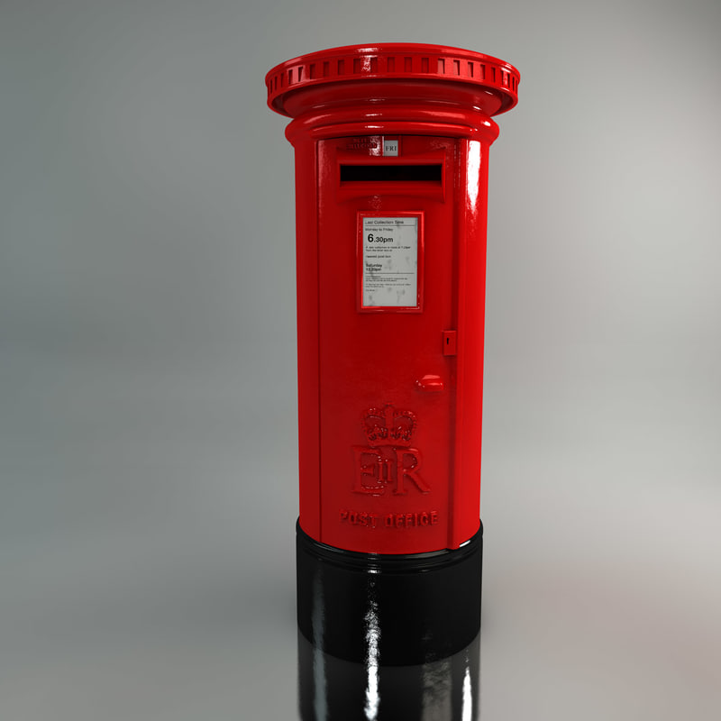 red post box c4d