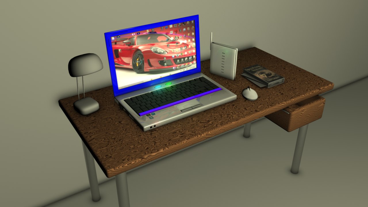 laptop table 3d model
