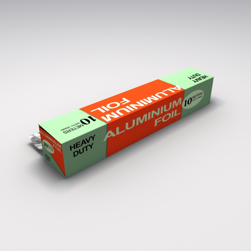 box tin foil 3d model