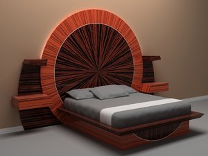 3d model parnian furniture bed