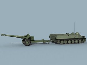 3d soviet howitzer d-20 mt-lb
