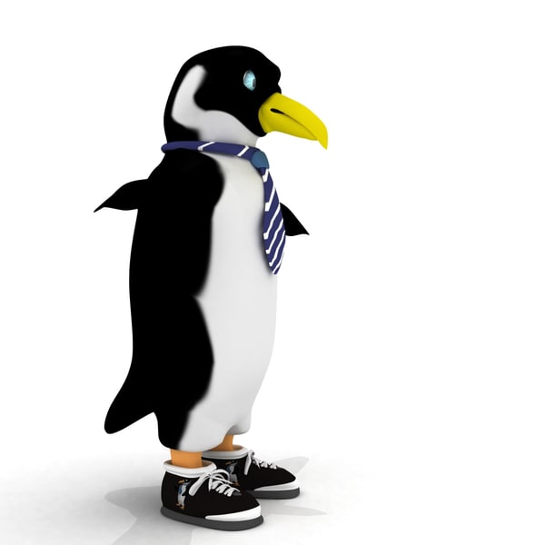 penguin character 3d model