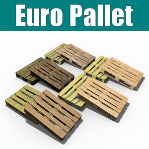 3d model euro pallet