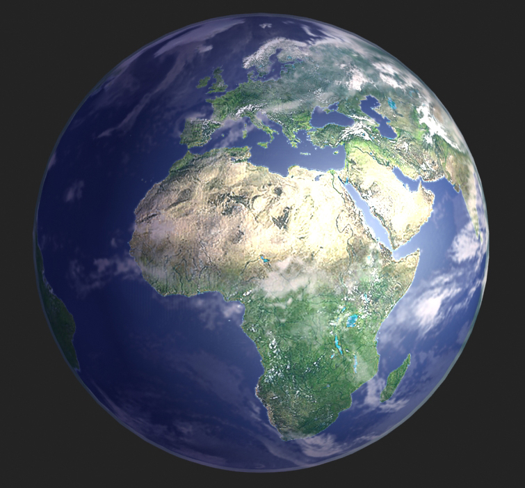 planet earth 3d max