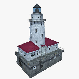 chicago harbor lighthouse 3d max