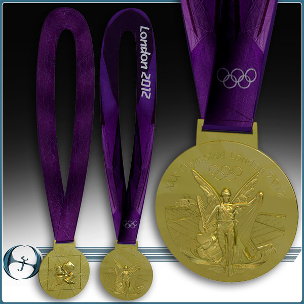 2012 olympics medals 3 3d model