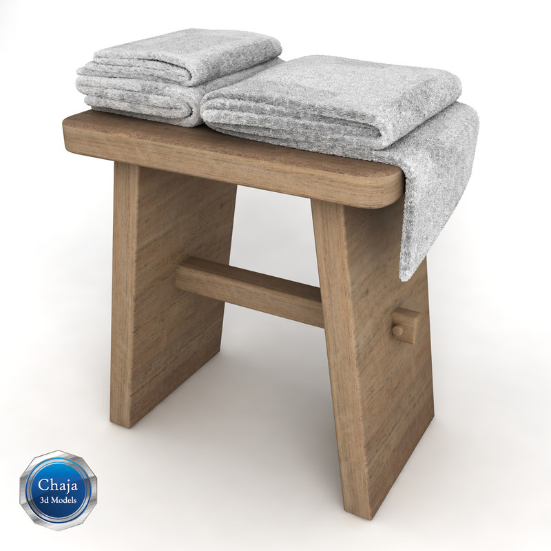 3d towel rack chair