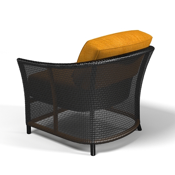 3d wicker rattan armchair