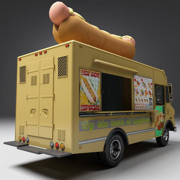 hot dog truck 3d 3ds