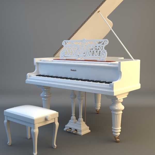 3d model grand piano