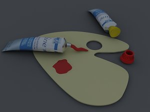 3d model paint tube