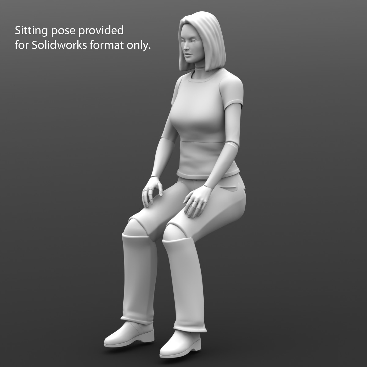 3dm poseable male female solidworks