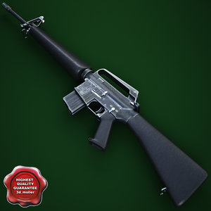 3d model of m16a1 assault rifle