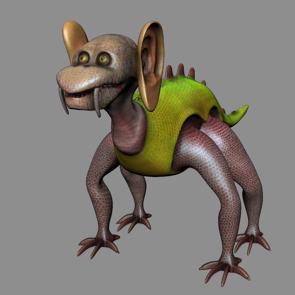 3d monster creature character animal model