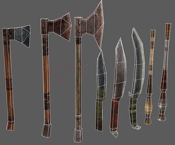 3d model of vile weapons pack