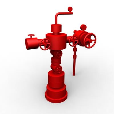 3d model of wellhead christmas tree 3d model of wellhead christmas tree