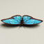blue morpho butterfly pose5 3d model