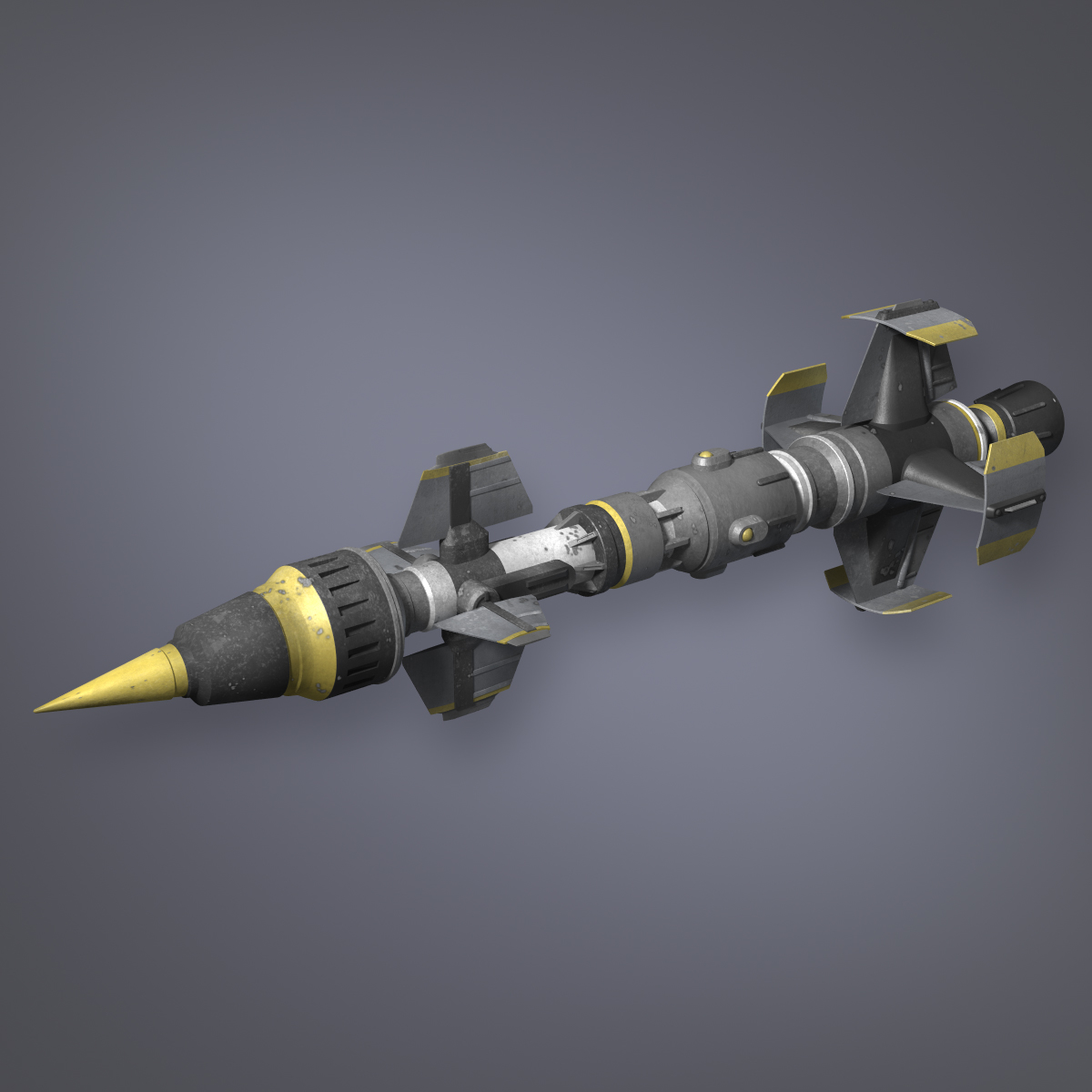 missile sci fi 3d model