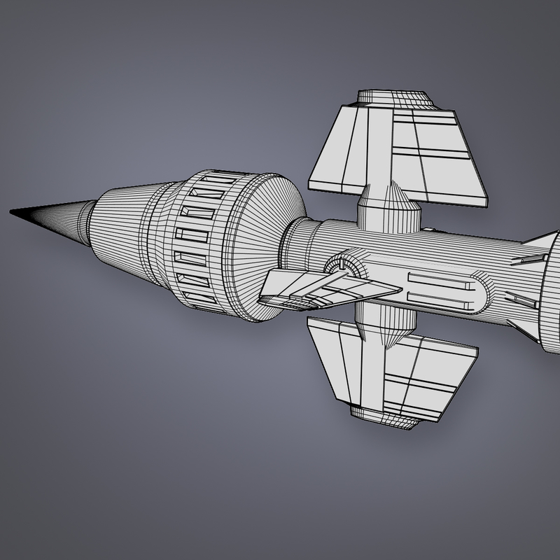 missile sci fi 3d model