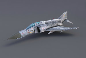 f-4e jet plane 3d model