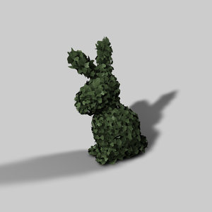topiary rabbit 3d model
