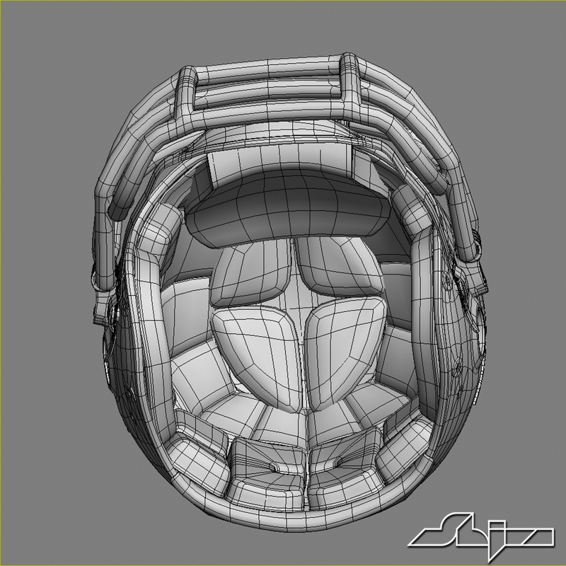 3d model helmet riddell