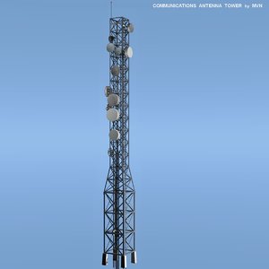 antenna tower communications 3d xsi