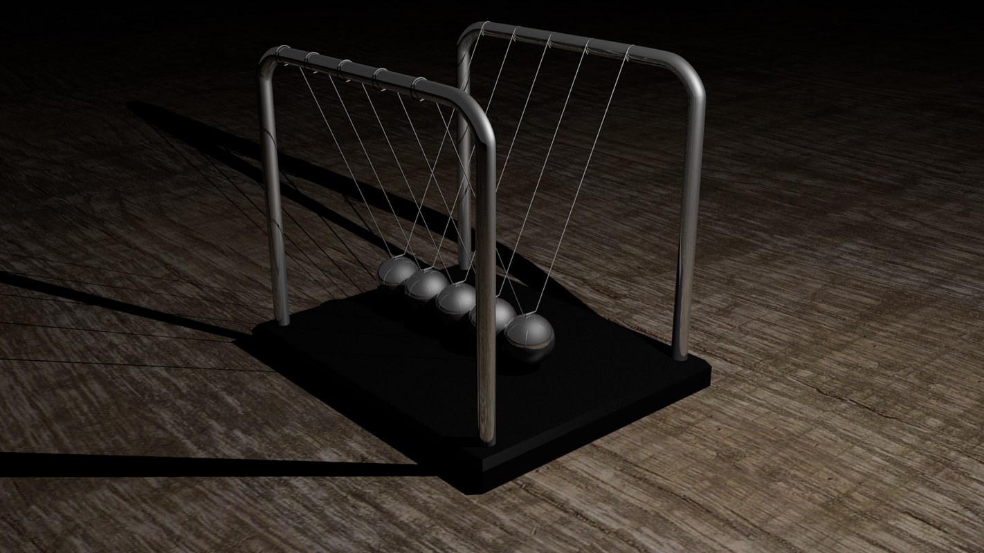 3d-newton-s-cradle-model