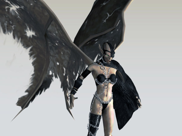 succubus female figure character 3d model