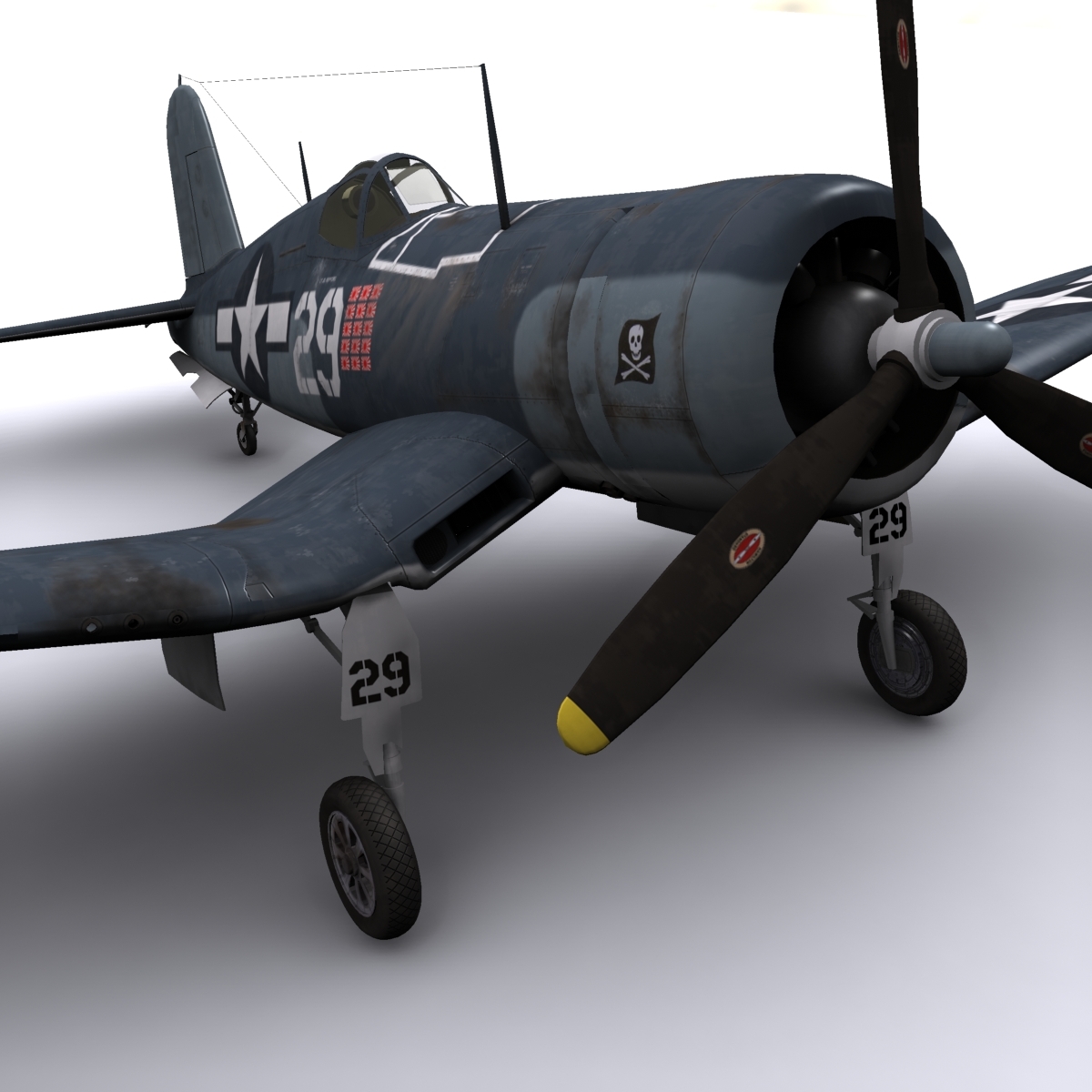 F4u Corsair Navy Fighters 3d Model