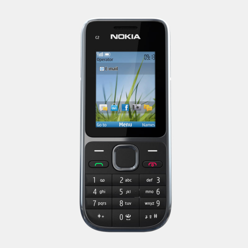 3d Model Nokia C2 01 Mobile Phone