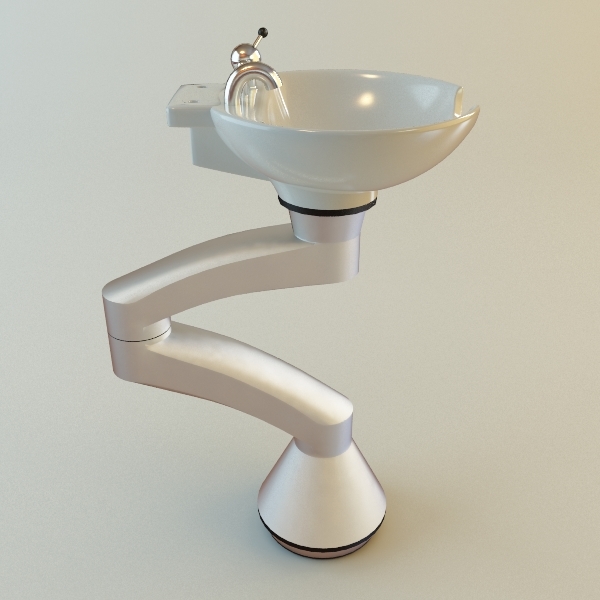 3d Hairdressers Washbasin